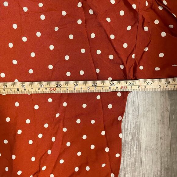 Papaya Women's Orange Polka Dot Viscose Basic Blouse size 16 W - Picture 10 of 11